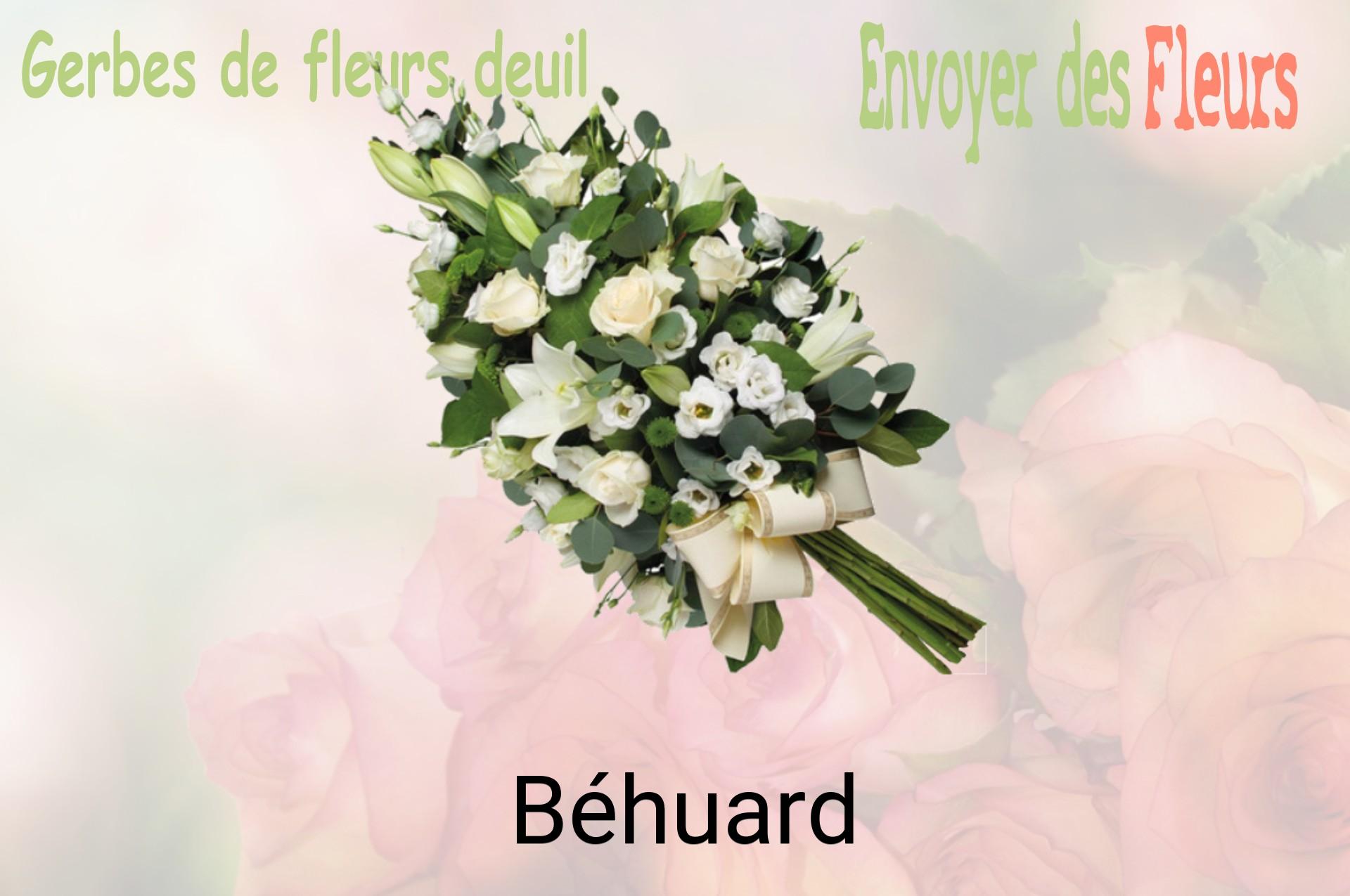 Gerbe de fleurs de deuil livrée à Béhuard